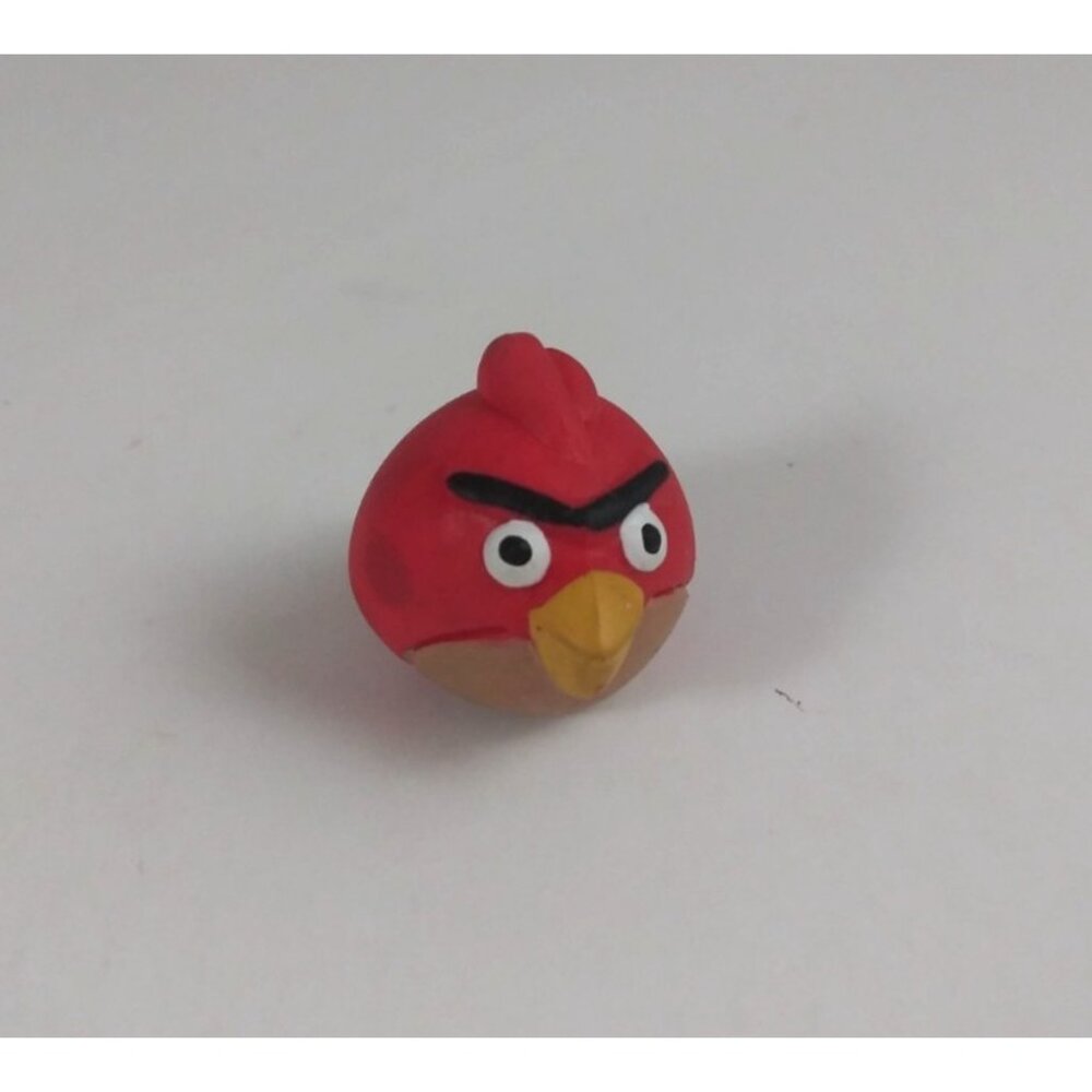 2011 MZB Rovio Angry Birds Tiny Toppers Red Bird 1" Pencil Topper